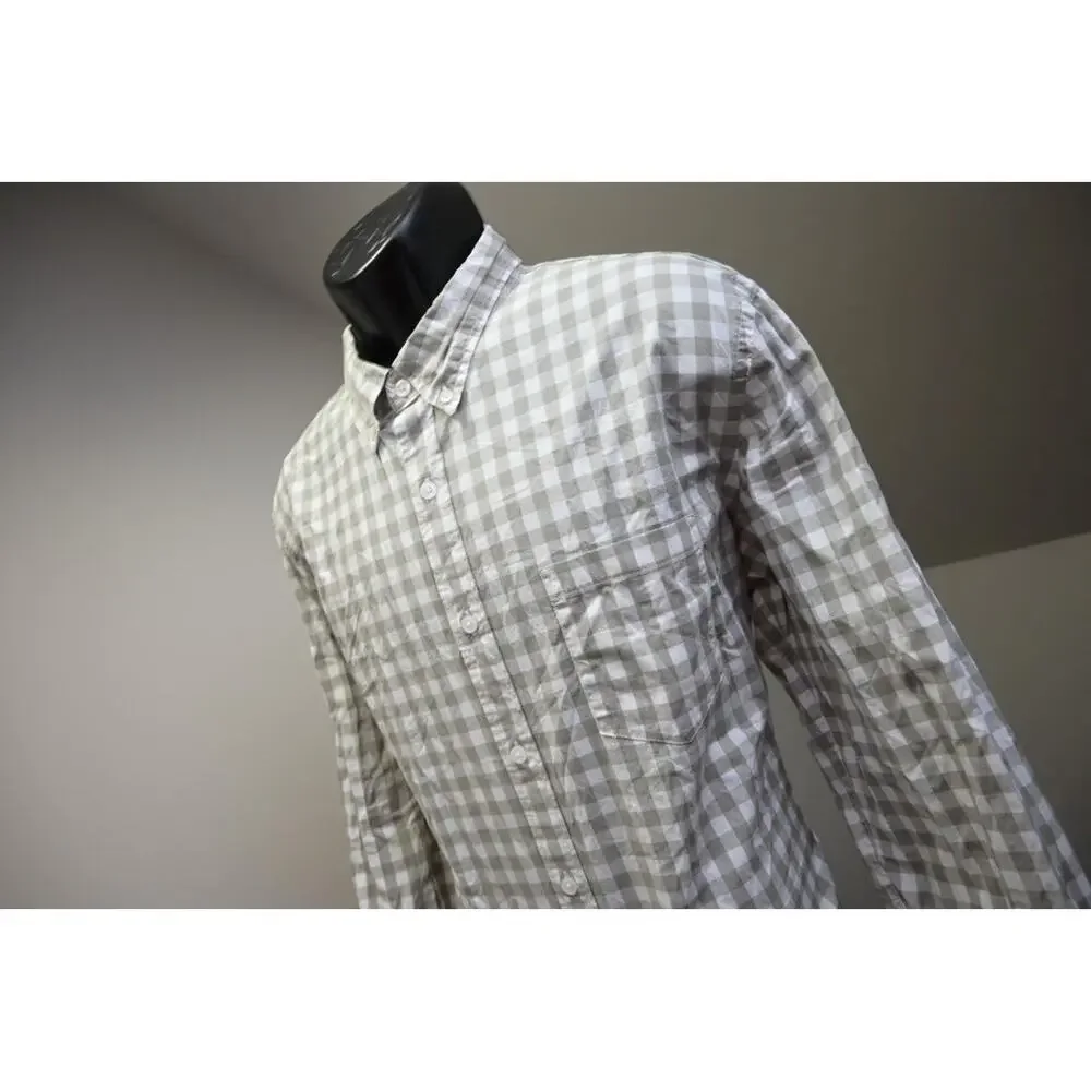 J Crew Flex Wash Dress‎ Shirt Slim Fit Plaid Button Up Long Sleeve Mens XL NWT